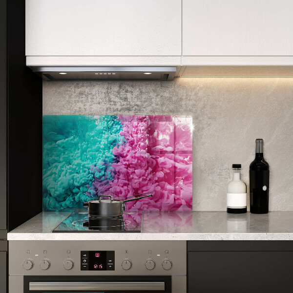 Protection pour plaque de cuisson Fumée rose turquoise