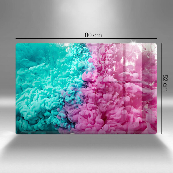 Protection pour plaque de cuisson Fumée rose turquoise