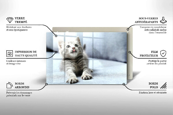 Protège plaque de cuisson Petit chaton mignon