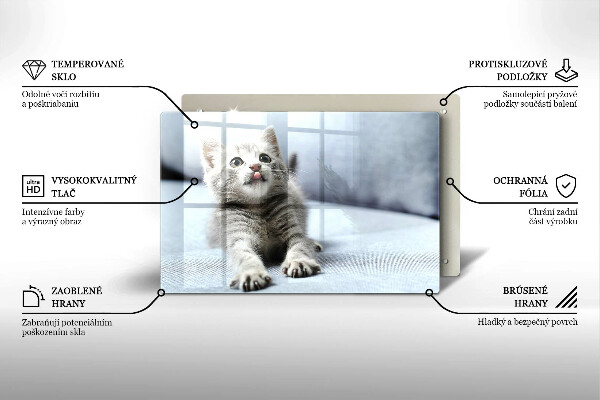 Protège plaque de cuisson Petit chaton mignon