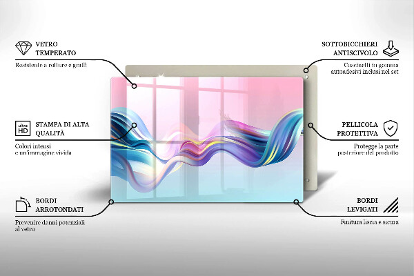 Protection pour plaque de cuisson Abstraction pastel
