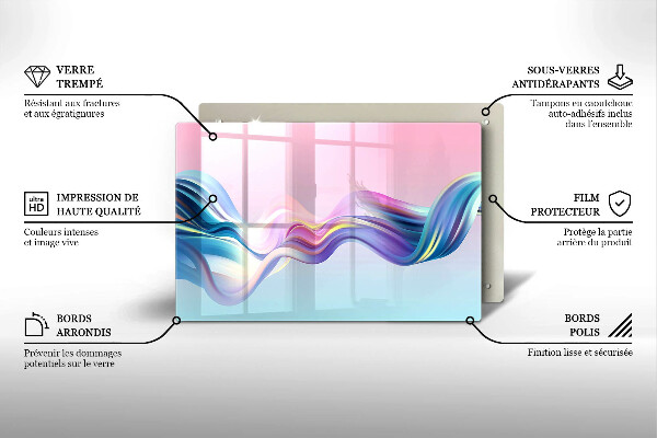 Protection pour plaque de cuisson Abstraction pastel