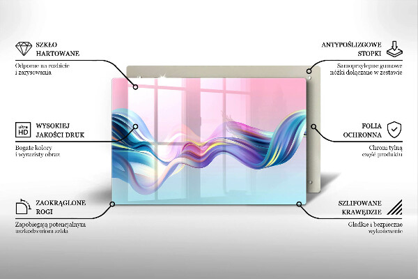 Protection pour plaque de cuisson Abstraction pastel