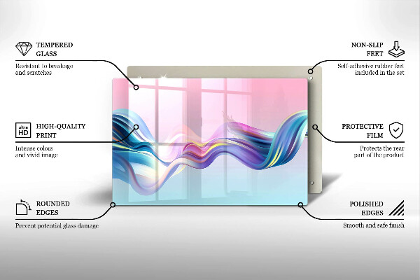 Protection pour plaque de cuisson Abstraction pastel