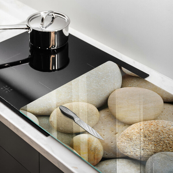 Protège plaque de cuisson Modèle de pierres ovales