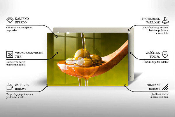 Protège plaque de cuisson Huile d'olive et olives