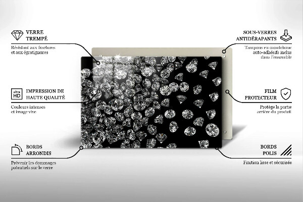 Protège plaque de cuisson Diamants diamants