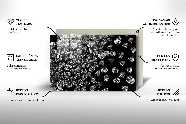 Protège plaque de cuisson Diamants diamants