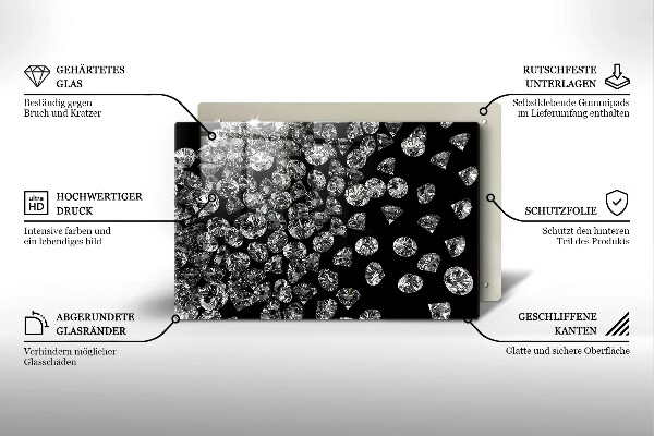 Protège plaque de cuisson Diamants diamants