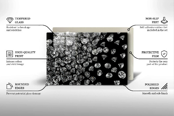 Protège plaque de cuisson Diamants diamants