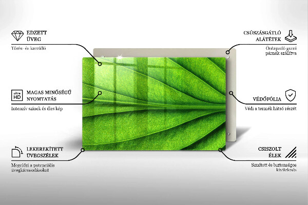 Protège plaque de cuisson Feuille de veine naturelle