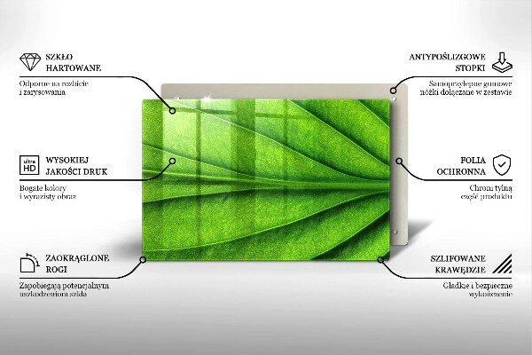 Protège plaque de cuisson Feuille de veine naturelle