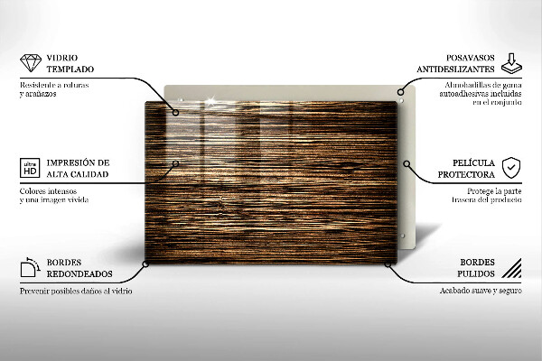 Protège plaque de cuisson Texture du bois