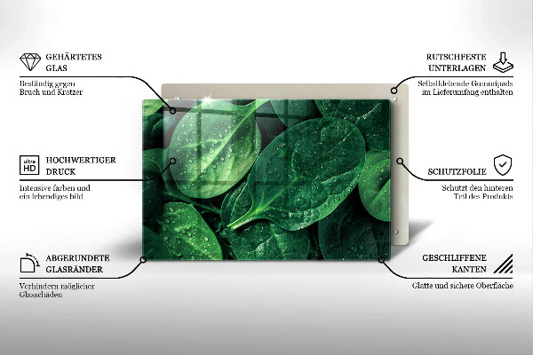 Protège plaque de cuisson Feuilles de basilic