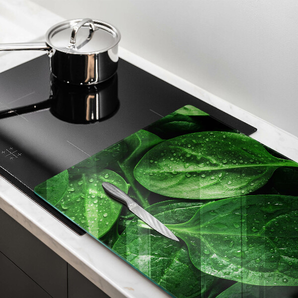 Protège plaque de cuisson Feuilles de basilic