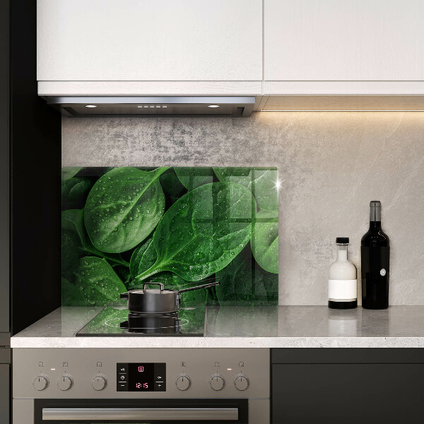 Protège plaque de cuisson Feuilles de basilic