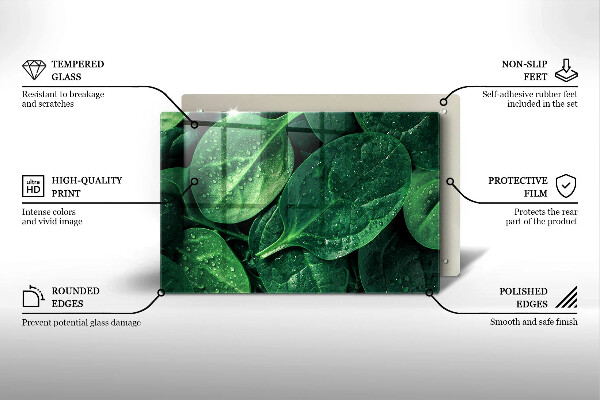 Protège plaque de cuisson Feuilles de basilic