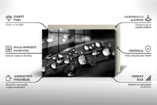 Protège plaque de cuisson La rosée tombe sur les feuilles