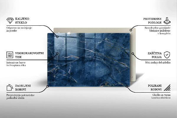 Protège plaque de cuisson Texture de pierre de marbre