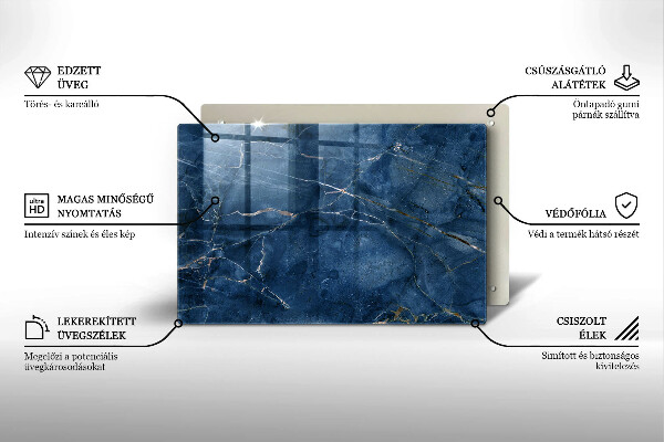 Protège plaque de cuisson Texture de pierre de marbre