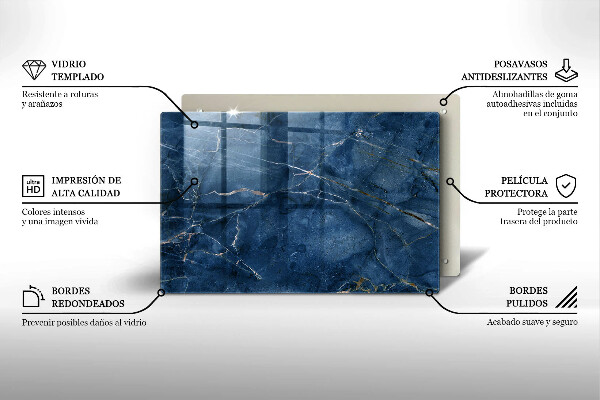 Protège plaque de cuisson Texture de pierre de marbre