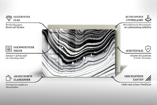 Protège plaque de cuisson Abstraction d'encre