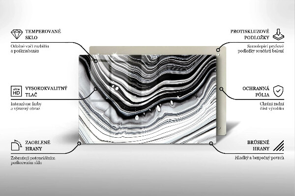 Protège plaque de cuisson Abstraction d'encre