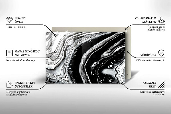 Protège plaque de cuisson Abstraction d'encre