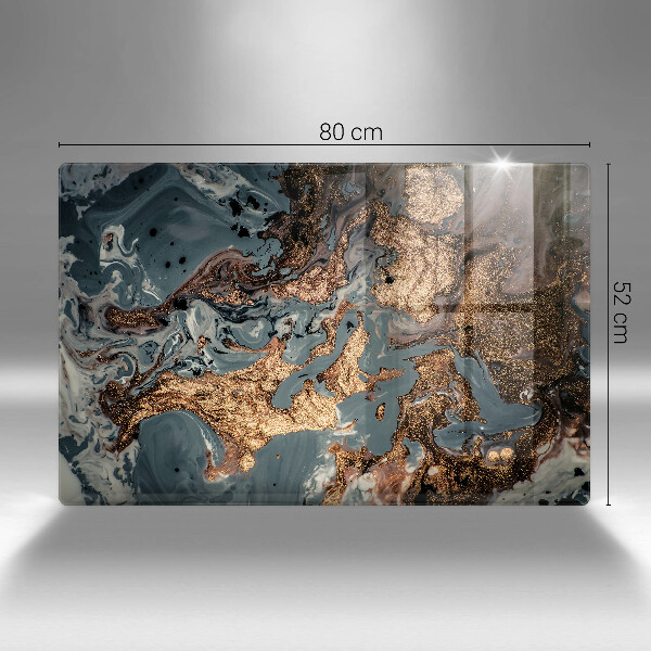 Protection pour plaque de cuisson Structure rocheuse dorée