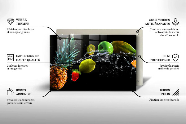 Protège plaque de cuisson Fruits dans l'eau