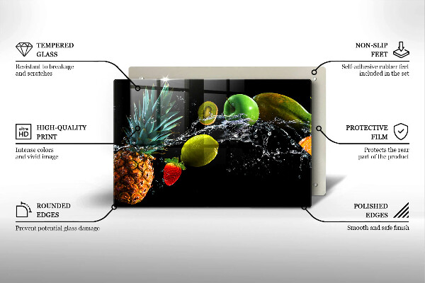 Protège plaque de cuisson Fruits dans l'eau