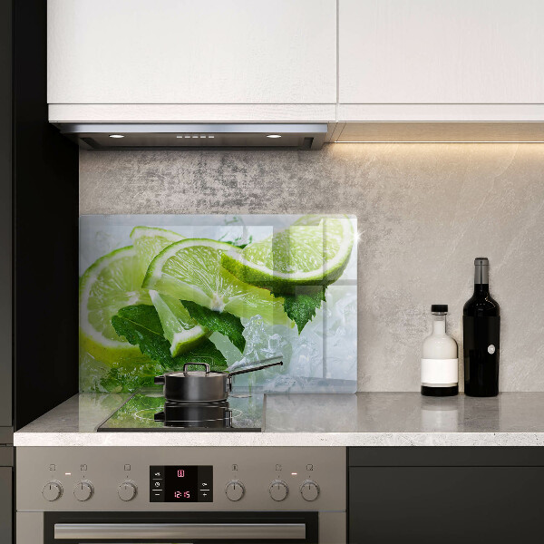 Protège plaque de cuisson Citron vert menthe et glace