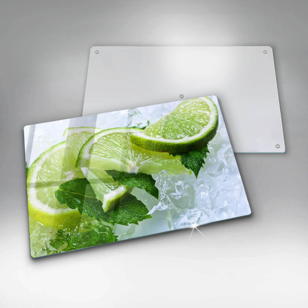 Protège plaque de cuisson Citron vert menthe et glace