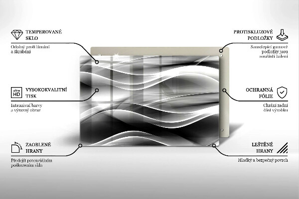 Protège plaque de cuisson Lignes douces d'abstraction