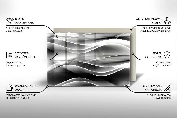 Protège plaque de cuisson Lignes douces d'abstraction
