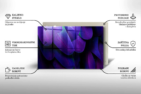 Protection pour plaque de cuisson Plumes de néon