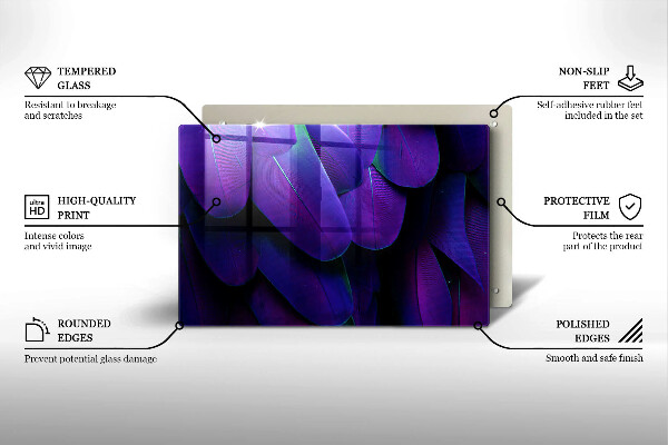 Protection pour plaque de cuisson Plumes de néon