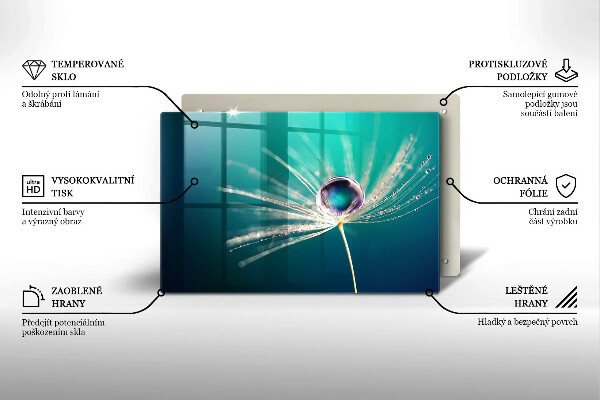 Protection pour plaque de cuisson Rosée sur un pissenlit
