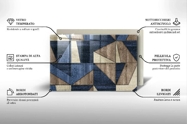 Protection pour plaque de cuisson Abstraction géométrique