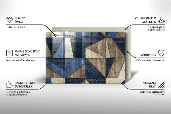 Protection pour plaque de cuisson Abstraction géométrique