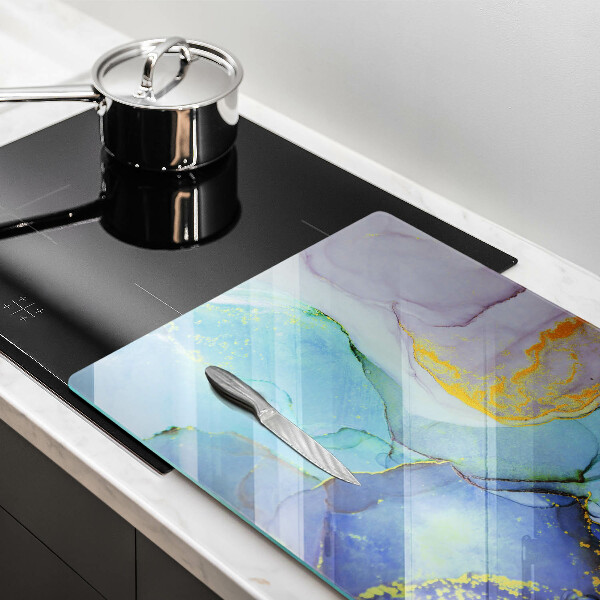 Protection pour plaque de cuisson Pierre dorée craquelée