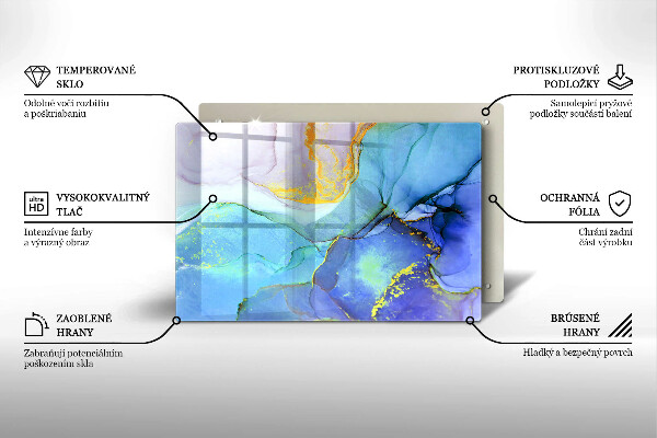 Protection pour plaque de cuisson Pierre dorée craquelée