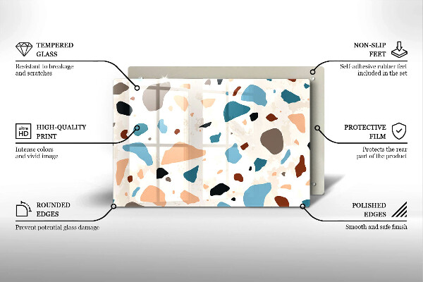 Protection pour plaque de cuisson Grès décoratif