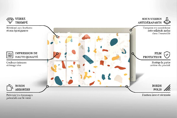 Protection pour plaque de cuisson Grès décoratif