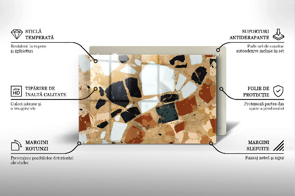 Protection pour plaque de cuisson Assiette pierres décoratives