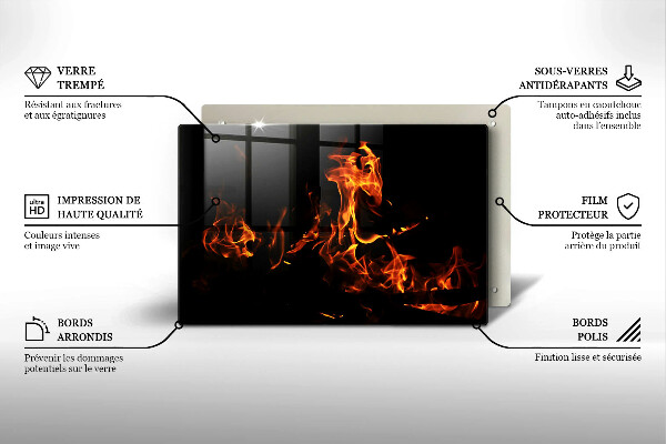 Protection pour plaque de cuisson Allume une flamme vivante