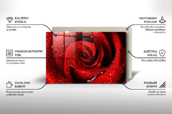 Protège plaque de cuisson Pétales de fleurs de roses