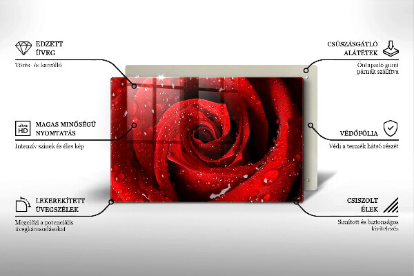 Protège plaque de cuisson Pétales de fleurs de roses