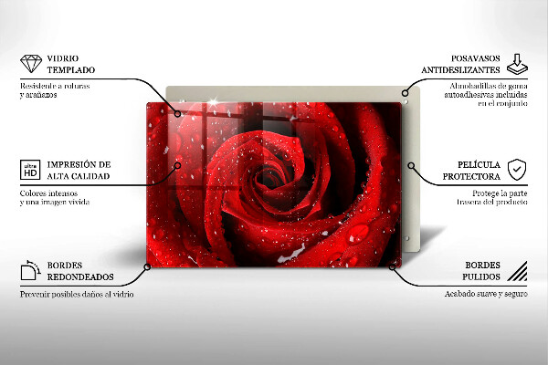 Protège plaque de cuisson Pétales de fleurs de roses