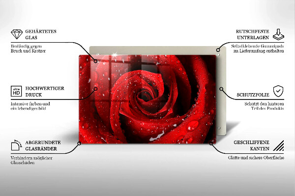 Protège plaque de cuisson Pétales de fleurs de roses